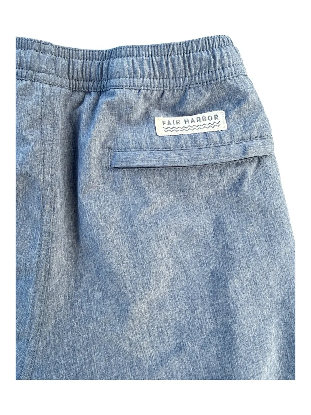 Fair Harbor Kids Swim Beach Summer Lined Trunks Light Blue Large